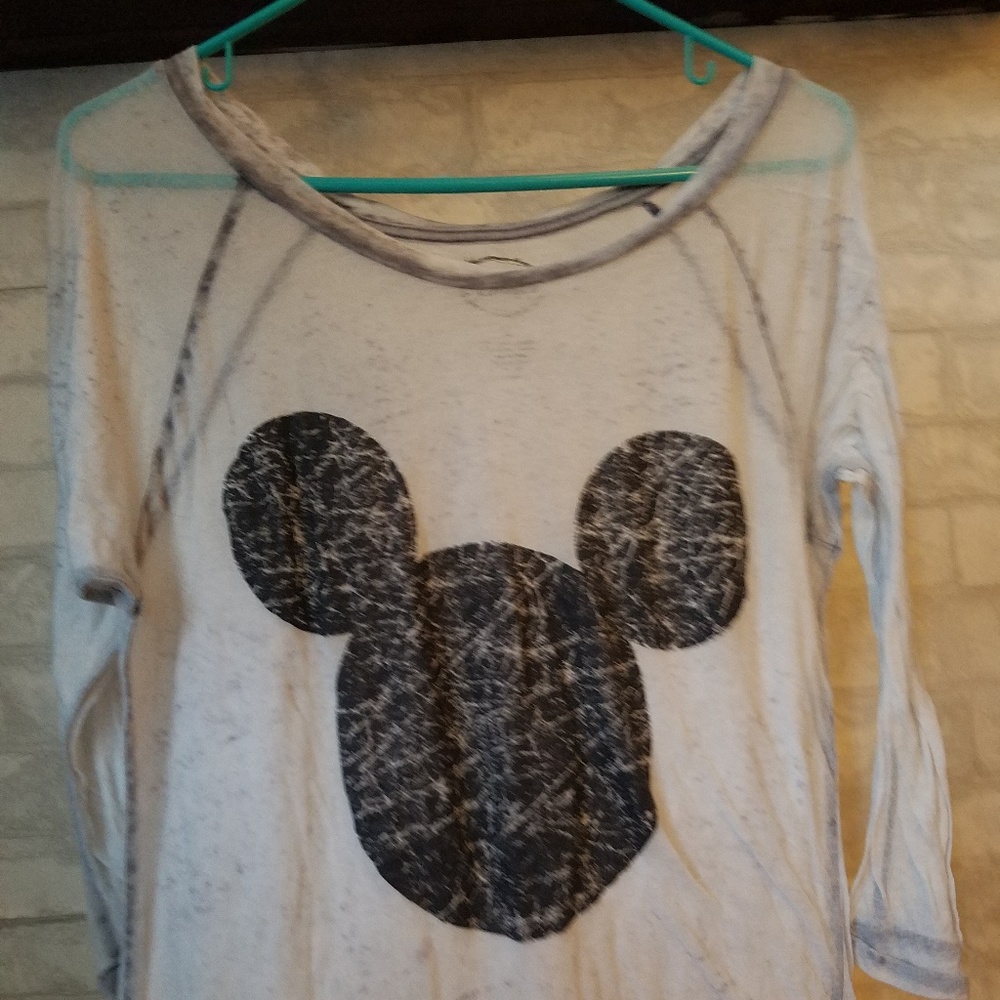 Official Disney Sheer Deep Scoop Neck Shirt